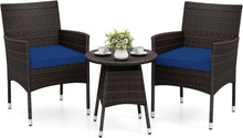 Load image into Gallery viewer, Tangkula 3 Piece Patio Furniture Set | Hand-Woven PE Wicker Conversation Set