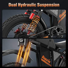 Load image into Gallery viewer, Electric Dirt Bike for Adults, 60V 35ah, 3000W 45 MPH &amp; 37 - 68 Miles Electric Motorcycle, 25'' Fat Tire Off - Road Mountain Bike UL2849