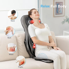 Load image into Gallery viewer, COMFIER Siège Massant Shiatsu pour Dos &amp; Cou - Masseur de Dos Complet à Pétrir 2D/3D avec Chaleur et Compresse réglable, Fauteuil Massant pour hanche/nuque/dos, Masseur Complet du Corps