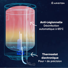 Load image into Gallery viewer, Ariston PRO1 ECO 80L - Chauffe-eau Electrique Vertical Mural Ø450 mm - Intelligent Fonction ECO - Classe B - Conçu et fabriqué pour être installé en France