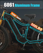 Load image into Gallery viewer, Dual Motors AWD 2000W Electric Bike for Adult 26'', UL2849 48V 60AH Removable Battery E - Mountain Bike 4'' Fat Tire up to 35MPH&amp;200miles Long Range Off Road Ebike Beach Dual Hydraulic&amp;Brakes E - Bicycle