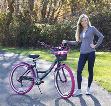Load image into Gallery viewer, 26" Susan G. Komen Cruiser Bike, Adult, Ages 12+, Black and Pink