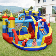 Load image into Gallery viewer, Ch芒teau Gonflable Style Bateau avec Toboggan Incurv Zone de Saut Mur d'Escalade Gonfleur non Inclus -