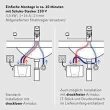 Load image into Gallery viewer, Clage MBH 3 - Petit chauffe-eau sans réservoir (résistant à la pression)