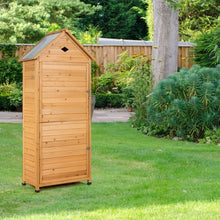 Load image into Gallery viewer, Abri de Jardin Extérieur à 5 Etagères Cabane Verrouillable en Bois de Sapin Toit en Tôle Galvanisée -