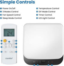 Load image into Gallery viewer, COMFEE' Climatiseur Mobile 9000 BTU/h 2,6kW, 3-EN-1 Refroidisseur Déshumidificateur Ventilateur, Fonction Follow me, Minuterie, Mode nuit, Pour salon et maison de 33㎡/88m³, MPPH-09CRN7, R290