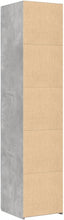 Load image into Gallery viewer, vidaXL Buffet Haut Gris béton 40x42,5x185 cm Bois d'ingénierie, Buffet, Armoire de Rangement, Panneau latéral, Armoire, Armoire latérale