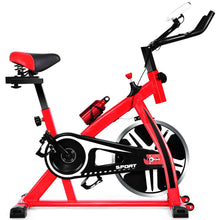 Load image into Gallery viewer, Vélo d'Exercice Intérieur avec Volant d'Inertie 8 KG Silencieux Bouilloire Porte-gobelet Ecran LCD Selle et Huidon Réglables -