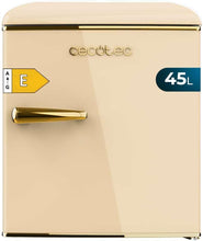 Load image into Gallery viewer, Cecotec Mini Frigo Bolero CoolMarket TT Origin 45 Beige E. Réfrigérateur Hauteur 55cm et Largeur 44,7cm, Classe Énergétique E, Bac à Glace et Poignée Chromée, Beige