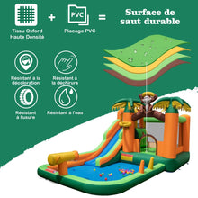 Load image into Gallery viewer, 7 en 1 Ch芒teau Gonflable Tropical  Thme Singe &amp; Palmier avec Toboggan Aquatique avec Piscine &amp; 50 Boules Charge 90kg pour 2 Enfants de 3-10 Ans -