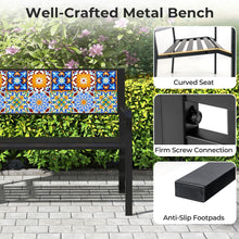 Load image into Gallery viewer, Tangkula 50" Metal Patio Park Bench