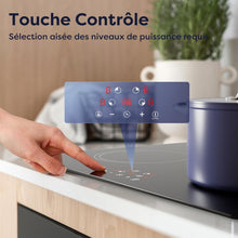 Load image into Gallery viewer, Ciarra Plaque de Cuisson à Induction - 4 Foyers - 6000W - Table de Cuisson Encastrable - Commande Tactile - 9 Niveaux - CABBIH4-E