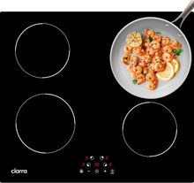 Load image into Gallery viewer, CIARRA Plaque à Induction 4 Feux 6000W - Commande Tactile - Plaque de Cuisson Encastrable - 9 Niveaux de Puissance- Minuteur - Verrouillage Enfant - CABBIH4-D