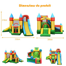 Load image into Gallery viewer, Ch芒teau Gonflable avec Souffleur pour Enfants de 3  10 Ans avec Plusieurs Types de Jeu Diffrents 330 x 300 x 210 cm -