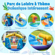 Load image into Gallery viewer, Ch芒teau Gonflable Ocan 6 en 1 avec Souffleur 680W Toboggan Aquatique &amp; 2 Piscines Maison de Rebond Gonflable Charge 90kg -