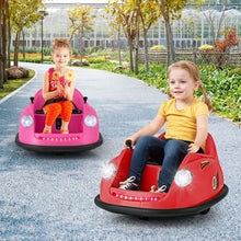 Load image into Gallery viewer, Auto-tamponneuse Electrique 12V pour Enfants Alimentée par Batterie Télécommande Lumières LED Musique pour les 2-5 Ans Rose/Rouge/Bleu -