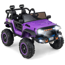 Load image into Gallery viewer, Voiture lectrique 24v pour Enfants 2 Places Tlcommande Musique Histoire Klaxon Usb Fonction de Dmarrage Lent Suspensions  Ressort Blanc/Noir/Rose/Violet -