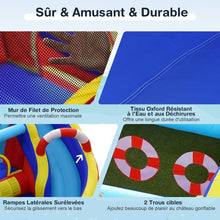Load image into Gallery viewer, Château Gonflable Style Bateau avec Toboggan Incurvé Zone de Saut Mur d'Escalade avec Gonfleur 450 W -