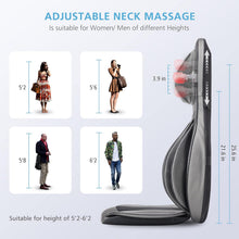 Load image into Gallery viewer, COMFIER Siège Massant Shiatsu avec Compression et Roulement - Masseur de Dos avec Chaleur, Chaise Massage de pétrissage pour Le Dos, Le Cou et Les épaules, Cadeau Papa Maman Femme Homme
