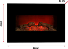 Load image into Gallery viewer, Classic Fire Cheminée Electrique Memphis - Cheminee Decorative 1800W - Cheminée Électrique avec Effet Flame, Chauffage, Télécommande et Minuterie - Fixation Murale - Noir