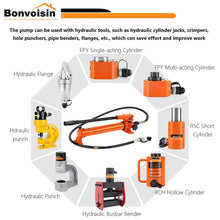 Load image into Gallery viewer, Bonvoisin CP-700 Pompe Hydraulique Manuelle avec Manomètre Haute Pression 700 kg/cm² Teneur en Huile 900cc pour des Outils Hydrauliques