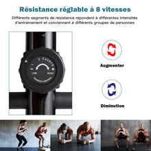 Load image into Gallery viewer, Vlo Elliptique avec 8 Niveaux de Rsistance-Masse d'Inertie 2 kg Pouls  la Main Affichage LCD -