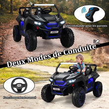 Load image into Gallery viewer, Voiture électrique Enfant 12 V Télécommande pour 3-8 Ans 2 Vitesses Ressort de Suspension Charge 59KG 118x74x71CM Noir/Rose/Rouge -