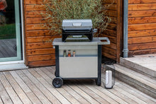 Load image into Gallery viewer, Attitude2go,Barbecue de Table à Faible fumée,BBQ Portable,à Couvercle,thermomètre,et Grille en Fonte,Alimentation : Cartouche de gaz CV 470 Plus,Gris
