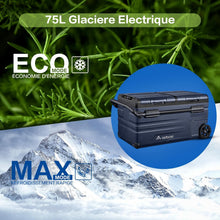 Load image into Gallery viewer, 115L Glaciere Electrique Double Zone,Glaciere a Compression WiFi APP,12 V/24 V et 100-240 V Frigo Camping,-20 鈩 20 鈩pour Voiture,Camion,Bateau,Camping,Car,Caravanes,Voyageant,Maison