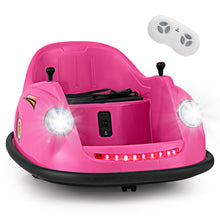 Load image into Gallery viewer, Auto-tamponneuse Electrique 12V pour Enfants Alimente par Batterie Tlcommande Lumires LED Musique pour les 2-5 Ans Rose/Rouge/Bleu -