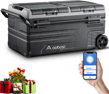 Load image into Gallery viewer, 115L Glaciere Electrique Double Zone,Glaciere a Compression WiFi APP,12 V/24 V et 100-240 V Frigo Camping,-20 à 20 pour Voiture,Camion,Bateau,Camping,Car,Caravanes,Voyageant,Maison