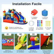 Load image into Gallery viewer, Ch芒teau Gonflable Style Bateau avec Toboggan Incurv Zone de Saut Mur d'Escalade Gonfleur non Inclus -