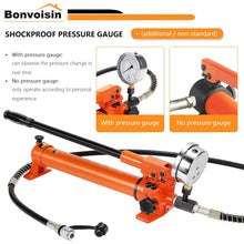 Load image into Gallery viewer, Bonvoisin CP-700 Pompe Hydraulique Manuelle avec Manomètre Haute Pression 700 kg/cm² Teneur en Huile 900cc pour des Outils Hydrauliques