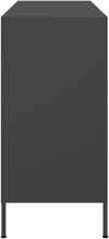 Load image into Gallery viewer, vidaXL Buffet, Armoire avec Pieds et Compartiments, Placard avec Porte, Meuble de Rangement Salon Intérieur, Noir 100,5x39x79 cm Acier