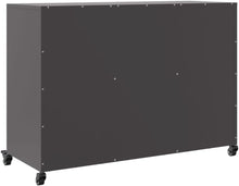 Load image into Gallery viewer, vidaXL Buffet, Armoire avec Porte, Placard avec Rangement, Organisateur de Salle de Séjour Salon Maison Intérieur, Noir 100,5x39x72 cm Acier