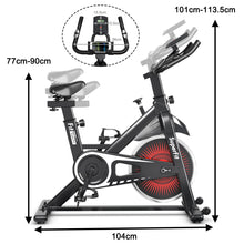 Load image into Gallery viewer, Vélo d’appartement silencieux avec roue et guidon en acier -
