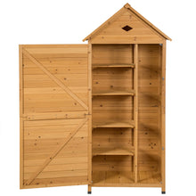 Load image into Gallery viewer, Abri de jardin extrieur  5 etagres cabane verrouillable en bois de sapin toit en tle galvanise 20_0005485 -