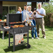 Load image into Gallery viewer, Barbecue à Charbon de Bois Portable avec 2 Tables d'Appoint Noir -