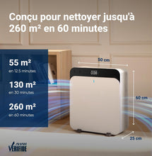 Load image into Gallery viewer, BLUEAIR Purificateur d'air Premium pour pièces jusqu'à 131 m², idéal pour les allergènes d'animaux, les virus, les bactéries et les grands espaces, Classic Pro CP7i