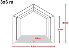 Load image into Gallery viewer, 3x6 m Tente de réception/Barnum Blanc Toile de Haute qualité PVC 700 N
