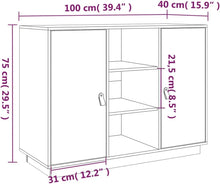 Load image into Gallery viewer, vidaXL Buffet, Armoire Latérale avec Compartiment, Placard avec Porte, Meuble de Rangement Salon Salle de Séjour, Moderne, Marron Bois Massif de Pin