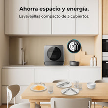 Load image into Gallery viewer, Cecotec Lave-vaisselle Compact Libre Installation sur Table Bolero Aguazero 1150 Dark. 3 Couverts, Basse Consommation, 6 Programmes, Touch Control Panel, Fonctions Long Storage et Delay Start