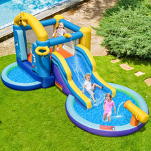 Load image into Gallery viewer, Château Gonflable Océan 6 en 1 avec Souffleur 680W Toboggan Aquatique &amp; 2 Piscines Maison de Rebond Gonflable Charge 90kg -