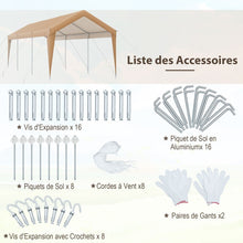 Load image into Gallery viewer, Abri de Voiture 301 x 600 cm Cadre en Métal Galvanisé Tente de Garage Portable avec Bâche Toutes Saisons Tente de Voiture pour Camions Bateaux -