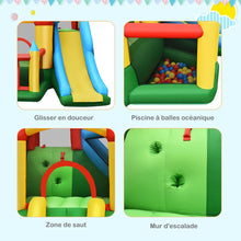 Load image into Gallery viewer, Château Gonflable avec Souffleur pour Enfants de 3 à 10 Ans avec Plusieurs Types de Jeu Différents 330 x 300 x 210 cm -