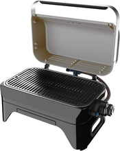 Load image into Gallery viewer, Attitude2go,Barbecue de Table  Faible fume,BBQ Portable, Couvercle,thermomtre,et Grille en Fonte,Alimentation : Cartouche de gaz CV 470 Plus,Gris