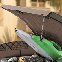 Load image into Gallery viewer, Duramax StoreAway 1200L Plastic Garden Shed/ Flat Lid,Outdoor Storage Shed,Wheelie Bin Hideaways,Wheelie bin box,Durable Construction,Ideal for Bikes,BBQs &amp; 2x 240L Bins,145x85x125 cm,Brown