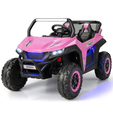 Load image into Gallery viewer, Voiture électrique Enfant 12 V Télécommande pour 3-8 Ans 2 Vitesses Ressort de Suspension Charge 59KG 118x74x71CM Noir/Rose/Rouge -