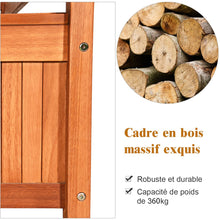 Load image into Gallery viewer, Banc de Jardin 2 Places 107 x 59 x 90 CM en Bois d'Acacia avec Compartiment de Rangement pour Jardin Terrasse Balcon -