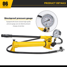 Load image into Gallery viewer, CGOLDENWALL CP-700 Pompe Hydraulique Manuelle avec Tuyau de 1 8m Haute Pression 700kg/cm² Contenu en Huile 900cc pour Utilisation avec Variété d'Outils Hydrauliques